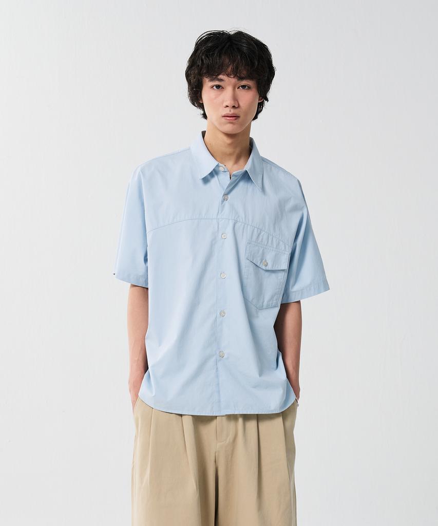 KNOUUN Batwing Half Shirt (Sky Blue)