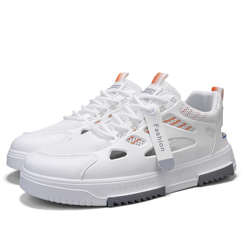 Men's Summer New White Shoes Breathable and Versatile Trendy Casual Shoes Running Sports Trendy Shoes Men's Low Top Board Shoes
