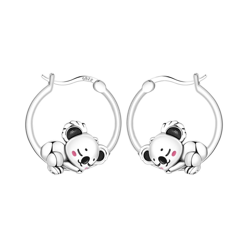 925 Silver Bees Butterflies Insects Series Jewelry Zircon Circle Hoop Earrings Women Earring Jewelry Gift Accessories