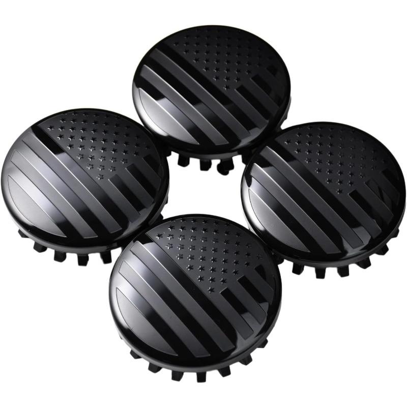 Set of 4 for Chevrolet 3 1/4 inches=83mm Blackout HubCap fit Most 18"and20"and22" Rims for Suburban Silverado Tahoe and GMC Sierra Yukon Denali