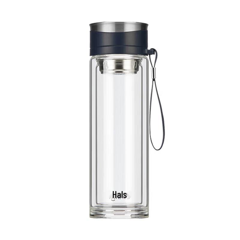 Haers Portable Double Wall Glass Tea Infuser Bottle