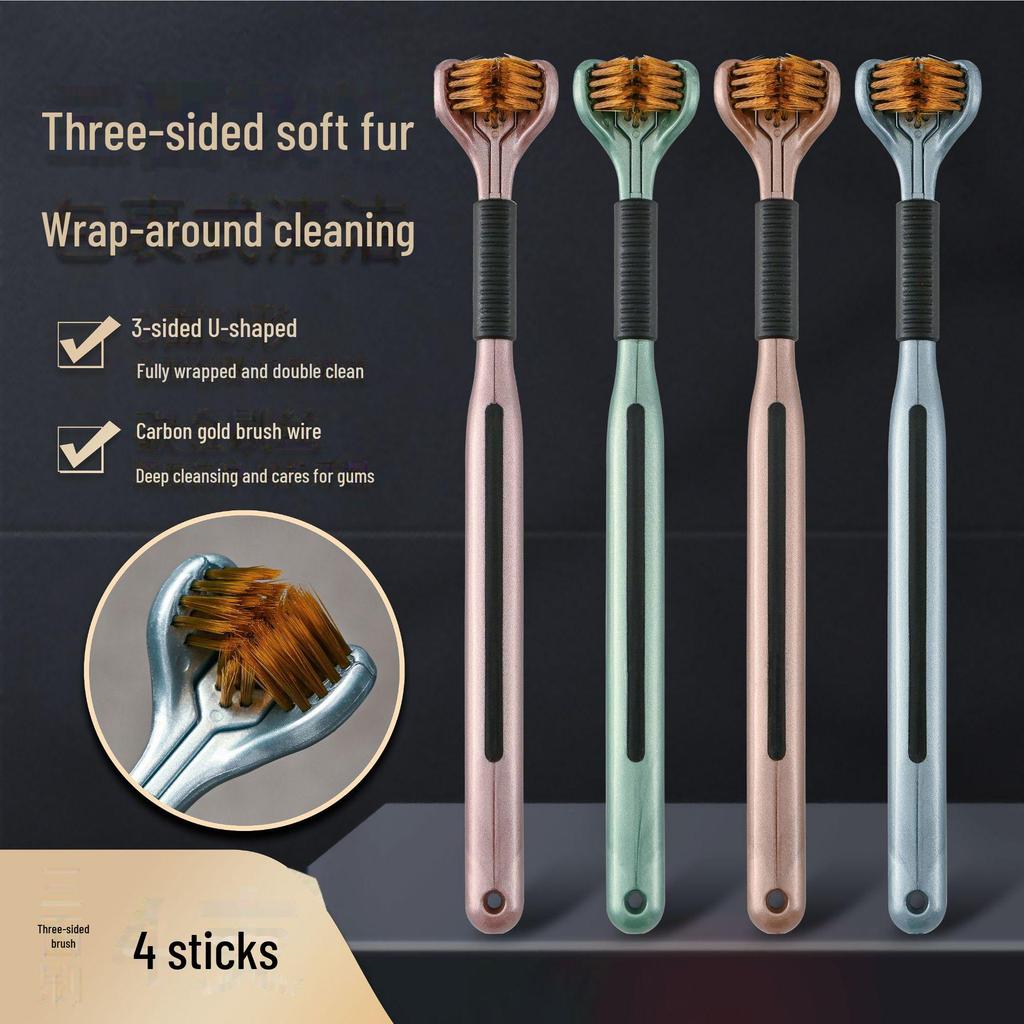 Yukajie Luxury Soft Bristle Toothbrush - Three-Sided Design for Gum Protection
