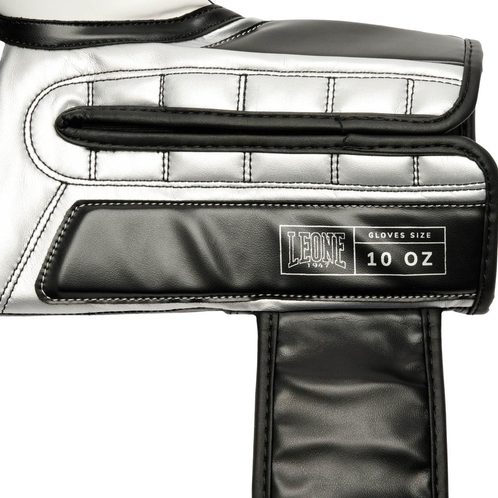 כפפות אגרוף LEONE 1947 יוניסקס עור פרה חיצוני ריפוד פוליאוריתן סגירת סקוטש שחור GN208 [אייקוני] 100% (10 oz) [מוצר מקורי]