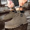 Rhubarb boots leather summer high top boots desert tooling short boots locomotive