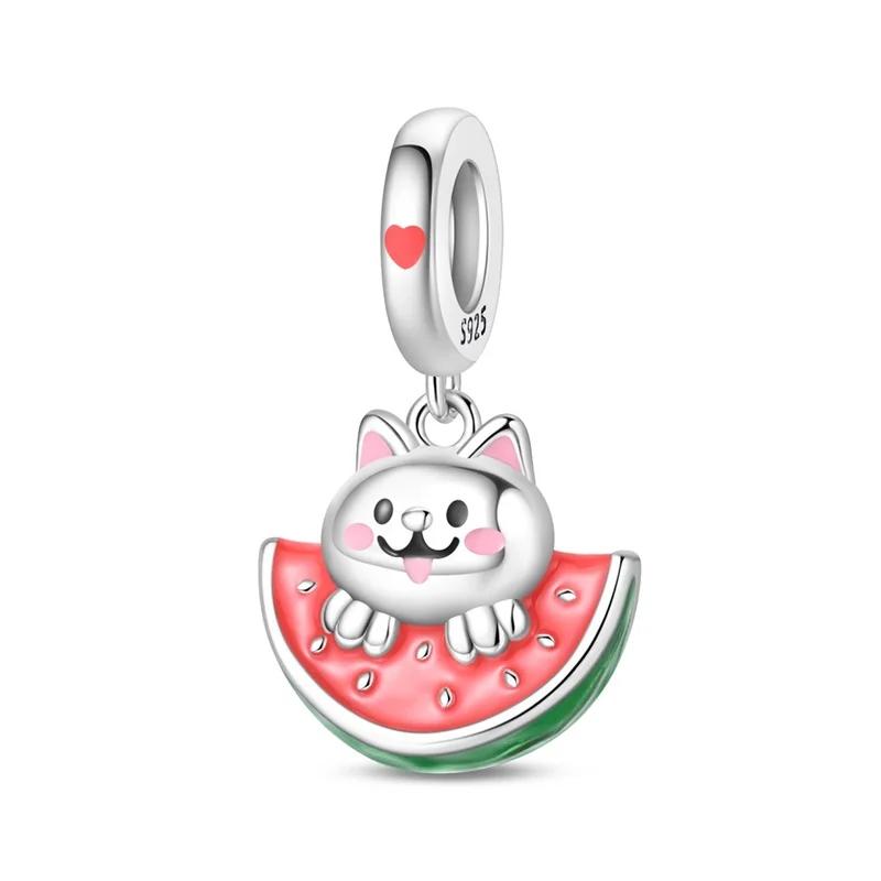 Ice Cream Charms Copper Cartoon Cute Cake Fruit Candy Pendant Beads Necklace Diy Bracelet Present Jewellery Gift
