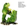 Yoga Frog Figurine Resin Couple Frog Ornament Collectible Desktop Frog Statue for Frog Lovers Gift Home Office Decoration
