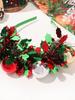 1Pcs Christmas Headband Christmas Ball Headbands  Hair Hoop Christmas Costume Props Christmas Hair Accessories for Women Adults