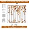 ACZHHZC Fall Eucalyptus Leaves Shower Curtain, Autumn Aesthetic Art Watercolor Plant Floral Leaf Bathroom Decor, Waterproof Fabric Cloth Bath Curtain