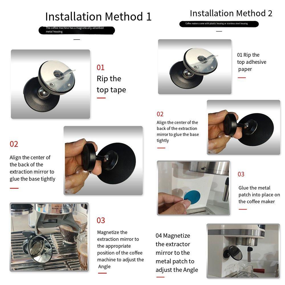 Detachable Design Espresso Shot Mirror Magnetic Reflective Mirror Coffee Mirror Coffee Accessoires