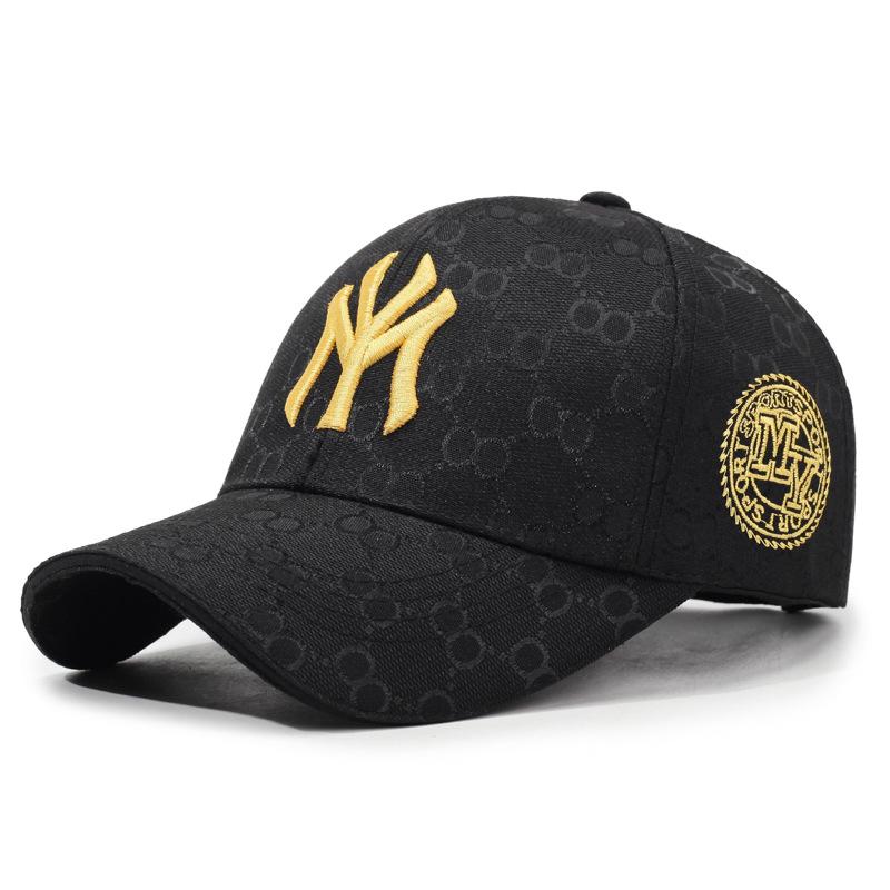 

Black MY Embroidered Alphabet Baseball Cap Spring Summer Cap Dome Twill Eaves Casual Sunscreen visor Adjustable чорний