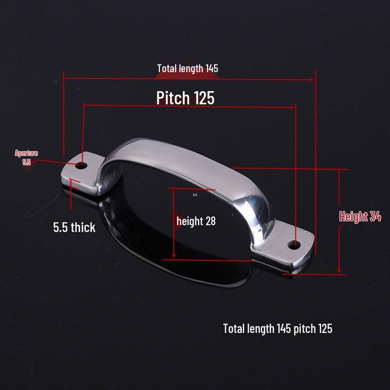 304 Stainless Steel Heavy Duty Pull Handle for Industrial Doors and Windows