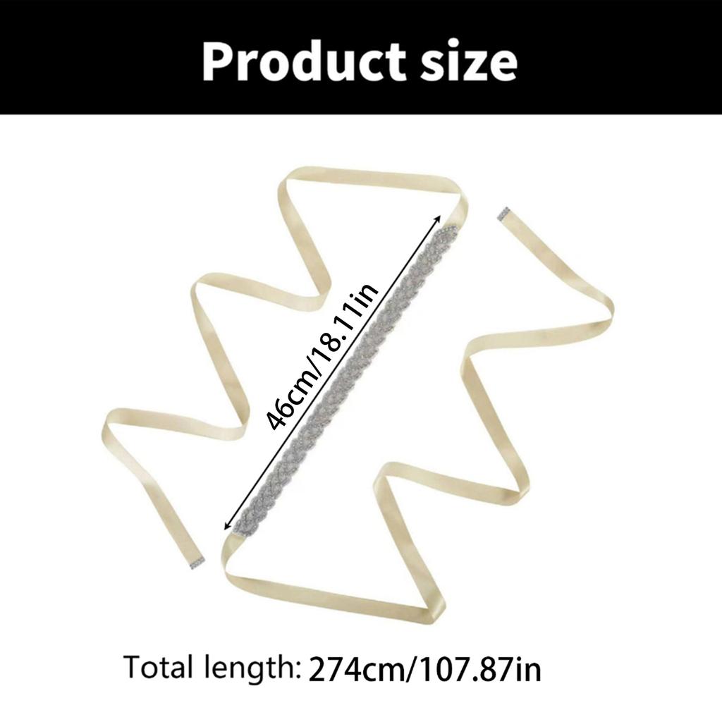 Women's Crystal Wedding Belt Rhinestones Glitters Waistband Evening Dress Belt for Wedding Dress and Evening