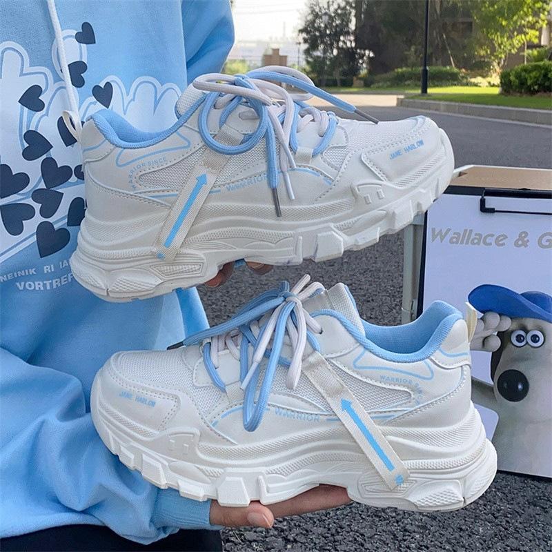 Dad Shoes Female Ins Versatile Internet Celebrity Platform Spring and Summer 2025 Students New Sports Breathable White Shoes