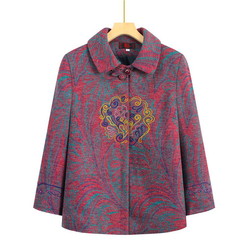 

Комплект верхней одежды бабушки на осень/зиму с флисовой подкладкой для 50-70-летних 5XL suggested 145-160 jin