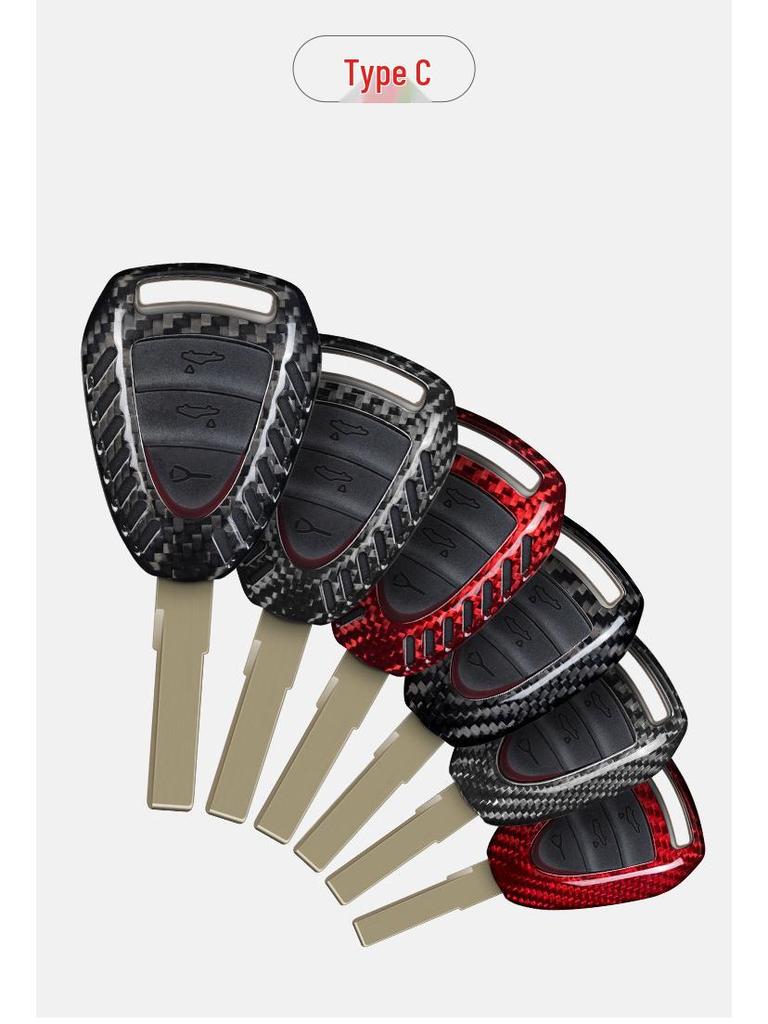 Porsche Carbon Fiber Leichte Schlüsselhülle für Cayenne, Panamera, Macan, 911 - Ersatzhülle mit Schnallenverschluss