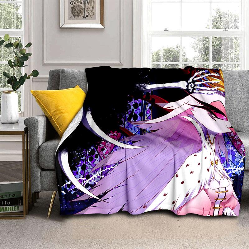 Helluva Boss Blitzo Yetişkin Animasyon Karikatür Battaniye, Yumuşak Atmak Battaniye Ev Yatak Odası Yatak Kanepe Piknik Ofis Kapak Battaniye Çocuk