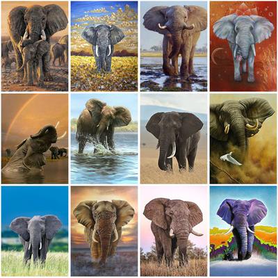 Elefant DIY 5D Diamant Malerei voller Runde Bohrer Tier Diamant Strass Weihnachtsgeschenk Mosaik Wand Kunst Home Decor