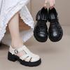 Mode GKTINOO Römersandalen Damen 2025 Sommer Neu Retro Dicke Sohle Rutschfest Vielseitig Hohl Echtes Leder Weiche Sohle Schuhe