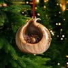 5Pcs Animal Christmas Ornament Set Acrylic Car Interior Pendant 2D Acrylic Forest Animal Decoration for Christmas Tree Home