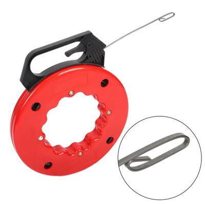 Fish Tape Wire Puller Cable Puller Tool Steel Wire Puller with Double Loop Tip for Walls and Electrical Conduit