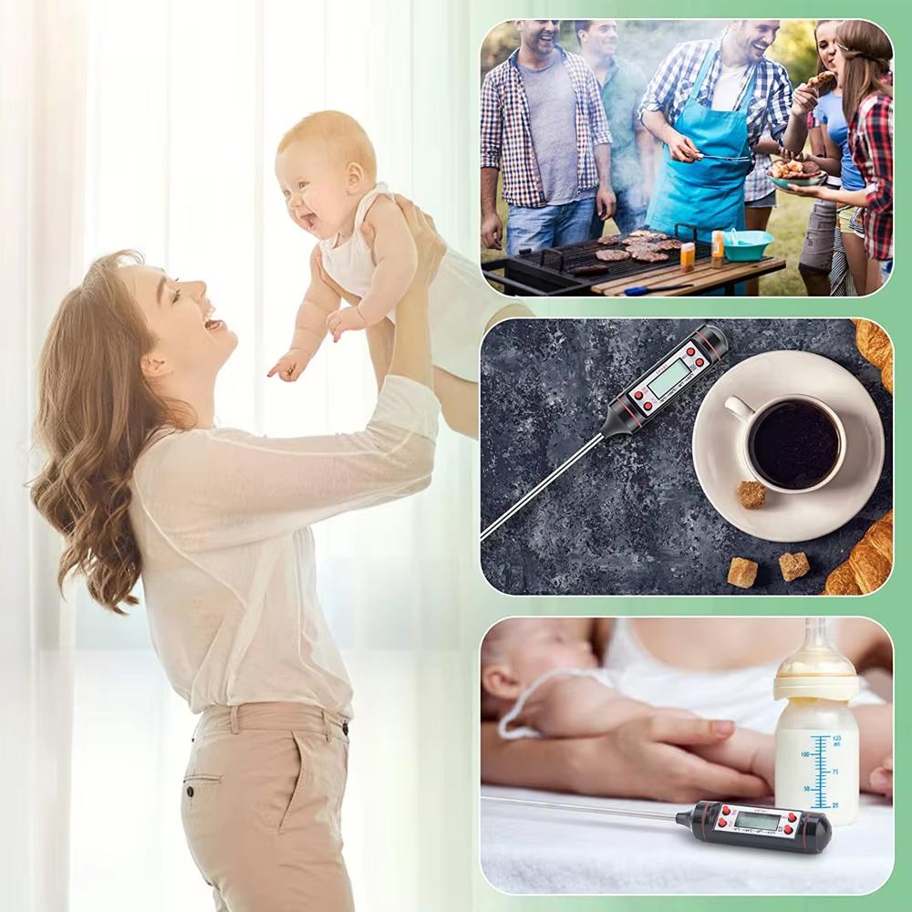 Food Baking Digital Kitchen Thermometer Electronic Probe Type Liquid Barbecue BBQ Temperature Measuring Pen