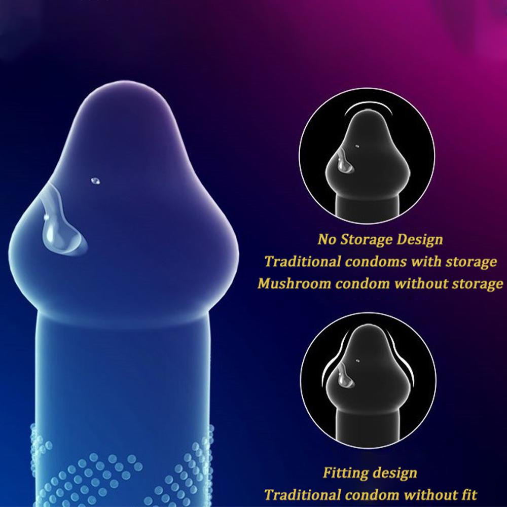 10pcs Erotic Penis Sleeve 3D Dotted Condoms Enlargement Large Particles Mushroom Condom High Sensitive Sex Toys for Men Condones