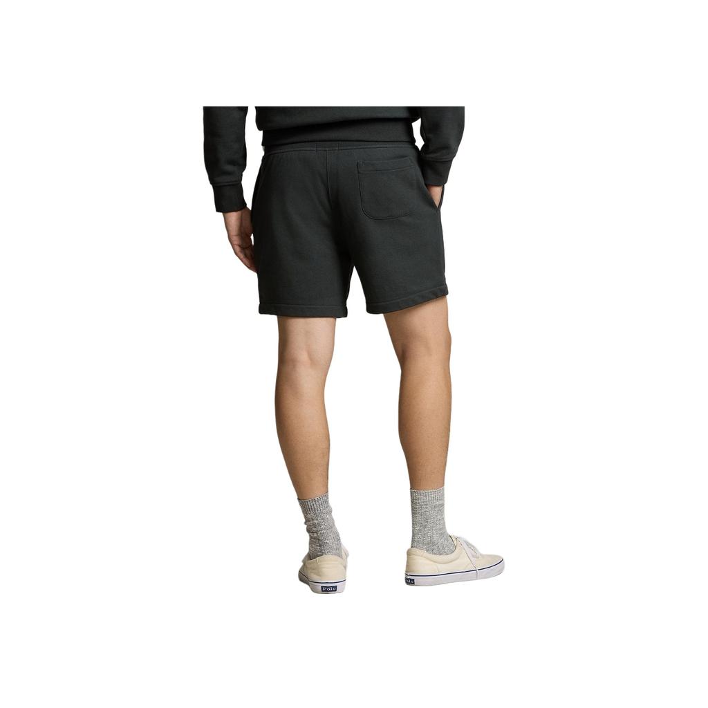 Polo Ralph Lauren Ss24 Solid Color Logo Letter Pattern Loose Fit Drawstring Casual Shorts Men shorts Vintage-Black MNPOSHO1BQ20315-001