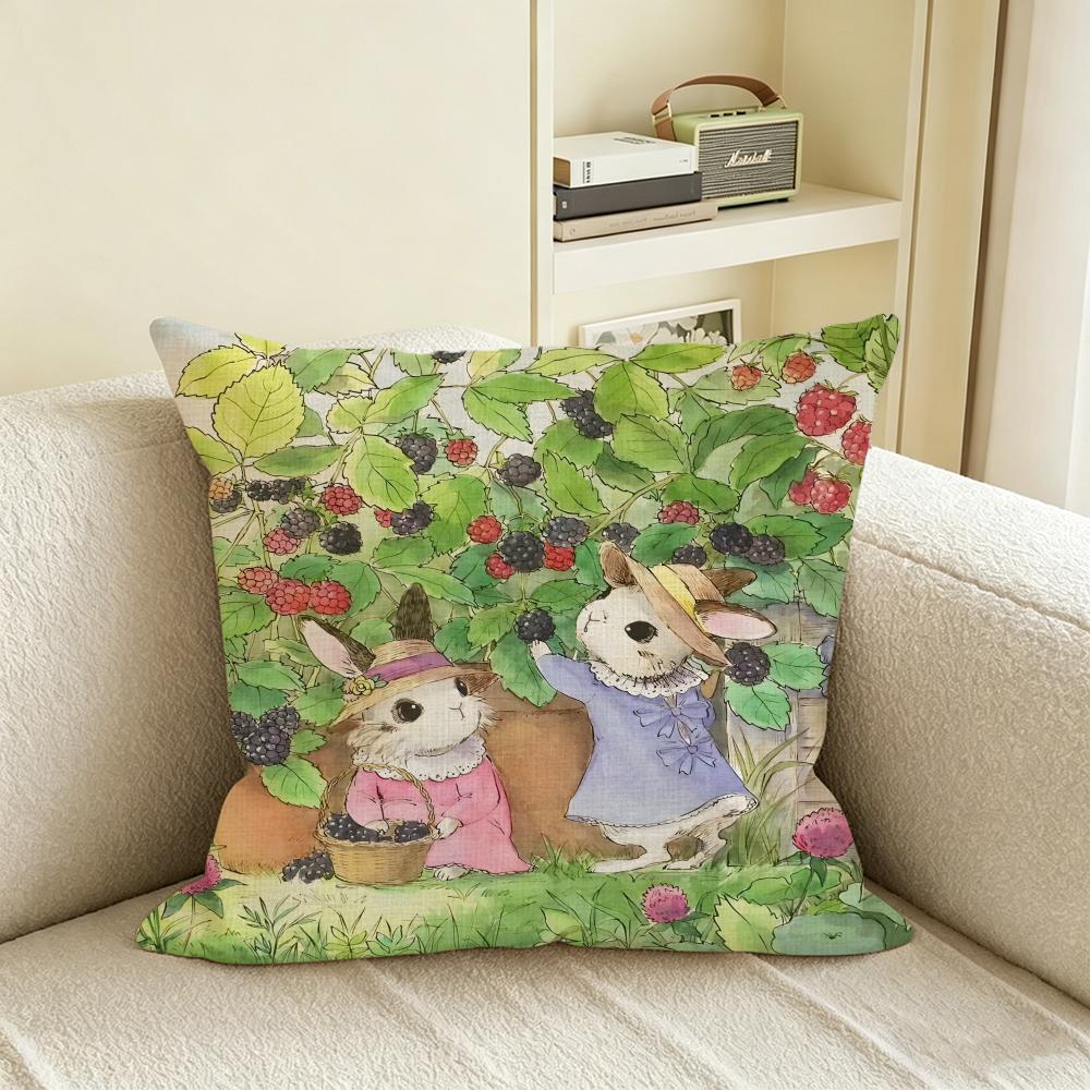L-Longlegsart Cushion Cover Natural Linen Pillowcase Set, All-In-One Decor For Sofa, Bedroom & Chair