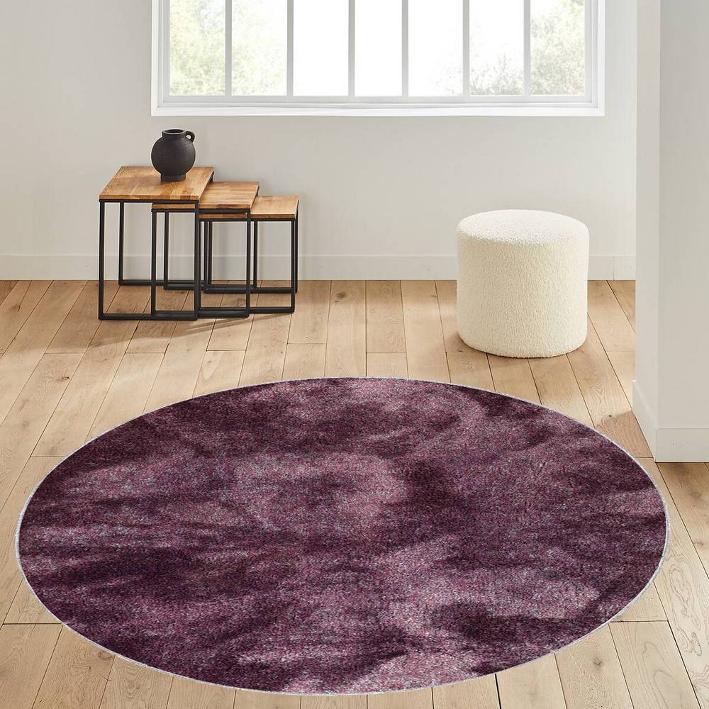

Rovigo Home Моющийся круглый ковер с принтом RHM7090 100x100 фиолетовый