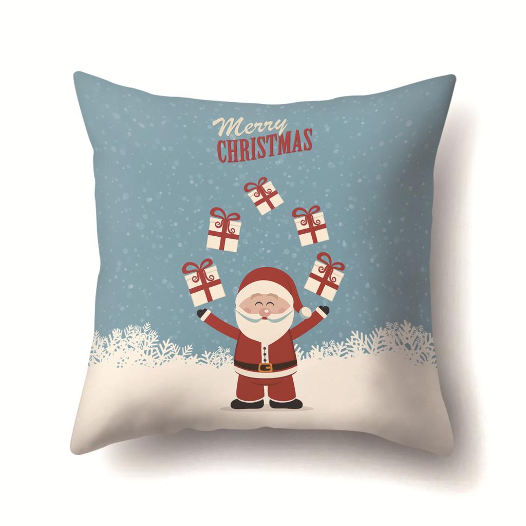 Christmas Gifts Santa Claus Pattern Pillow Polyester Home