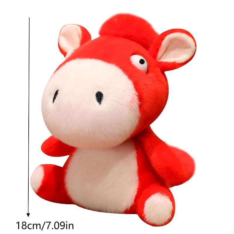 Brinquedo de Pelúcia Cavalo Pequeno de Desenho Animado Fofo Boneca de Animal de Pelúcia Macia Decoração para Casa Mascote Ano Chinês Presentes para Crianças 2026