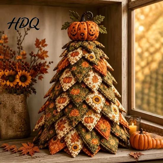 Idee Regalo Pensate Fatte a Mano Kit Creativo Patchwork Vintage Kit Artigianale Albero di Natale in Tessuto Trapuntato Fai-da-te Set da Cucito di Natale da Tavolo per Principianti