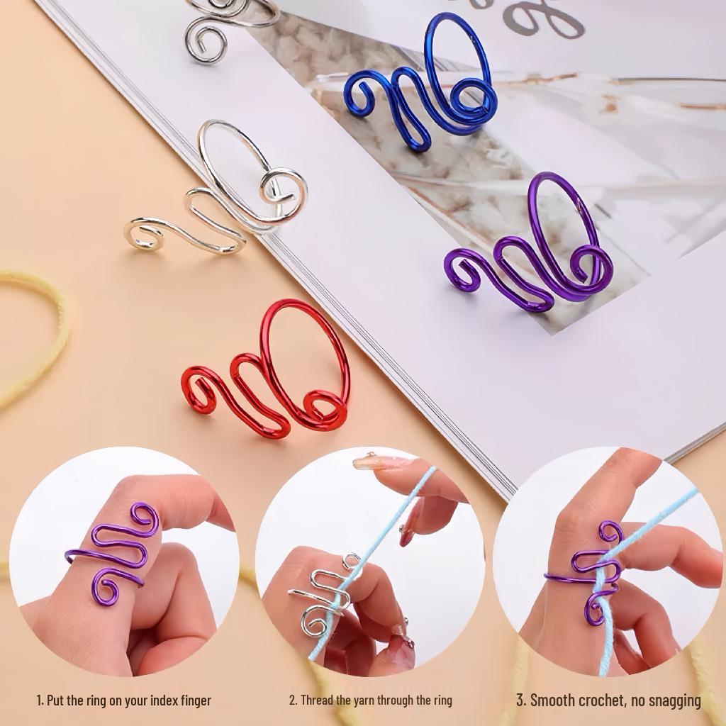 Unisex Finger Crochet Hook - Twisted Snake Shape Knitting Tool