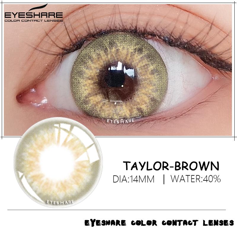 Eyeshare 1 Paar Farblinsen TAYLOR Farbkontaktlinsen Schöne Pupillen-Make-up-Kontaktlinsen Jährlicher Gebrauch Kosmetische Schönheits-Augenlinsen