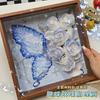 Texture Canvas Oil Painting Butterfly Rose Hand-Painted Photo Frame DIY Materials Minimalist Home Entrance Art Wall Decor