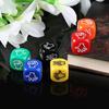 Yousheng 12 Stück 1CM Stein Schere Papier Würfel Fingerraten Mini Würfel Kinder Erwachsene Familienfeier 6-seitige bunte Gaming Würfel Tragbarer Kunststoff Würfel Spielzeug