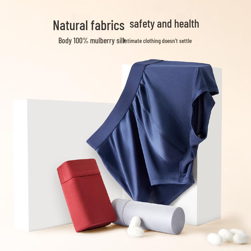Tiancan Men's Silk Boxer Briefs and Cotton Socks