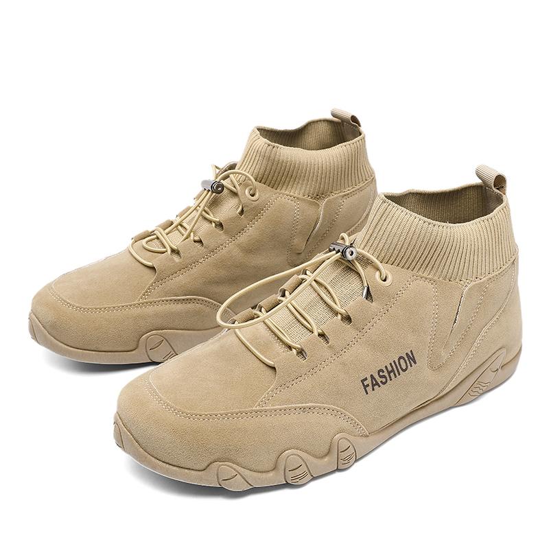 

Men s Casual Shoes Autumn and Winter High Top Boots Cuffed Flat Bottom Sports Shoes Free Delivery Promotion Massage and Running 44 хаки