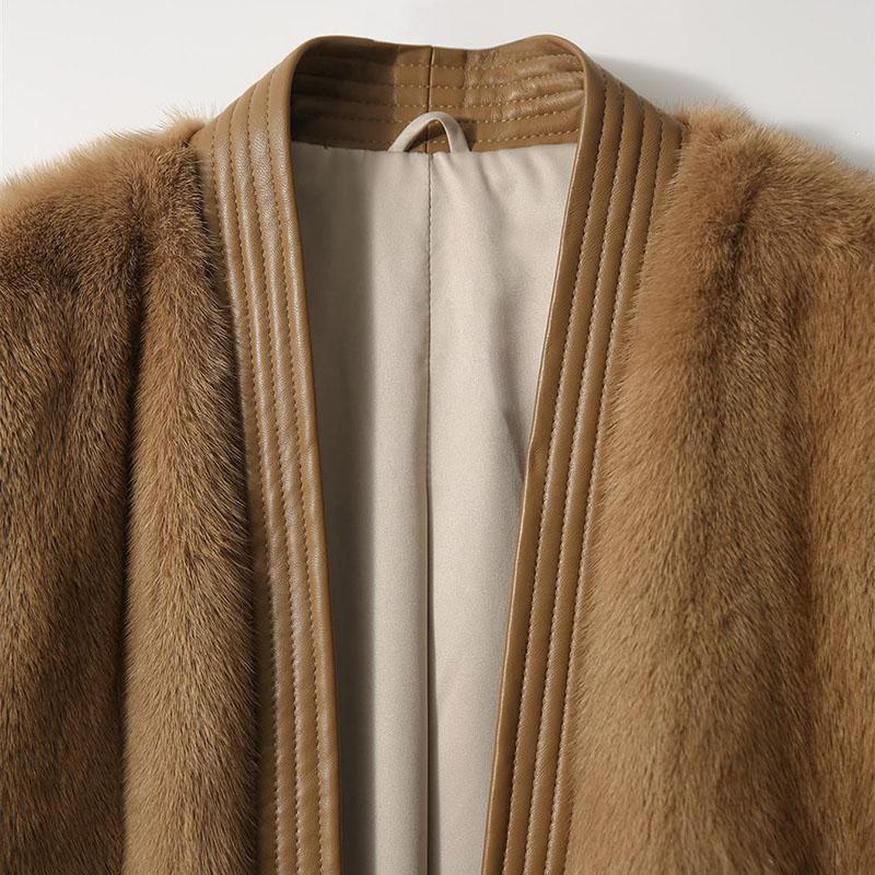 Plush Jacket Female Autumn Big Size Soft Comfortable Loose Imitation Mink Jacket Solid Color Cardigan Silky Jacket