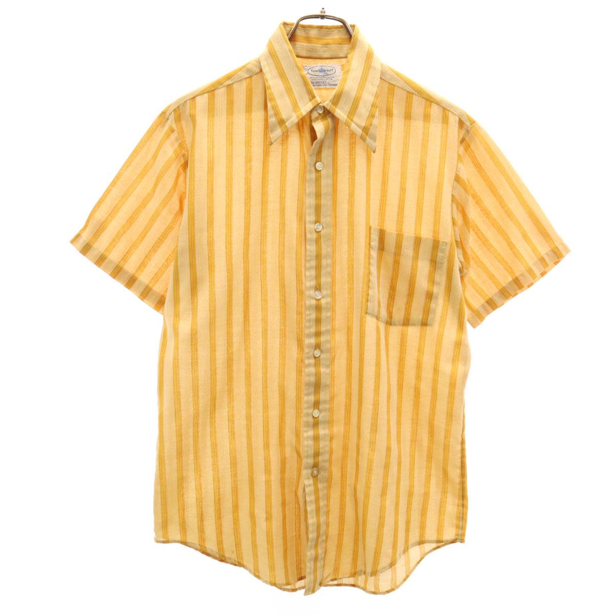 

TOWNCRAFT 70-е годы винтажная рубашка с коротким рукавом в полоску 15 PENNEYS Мужская Б/У