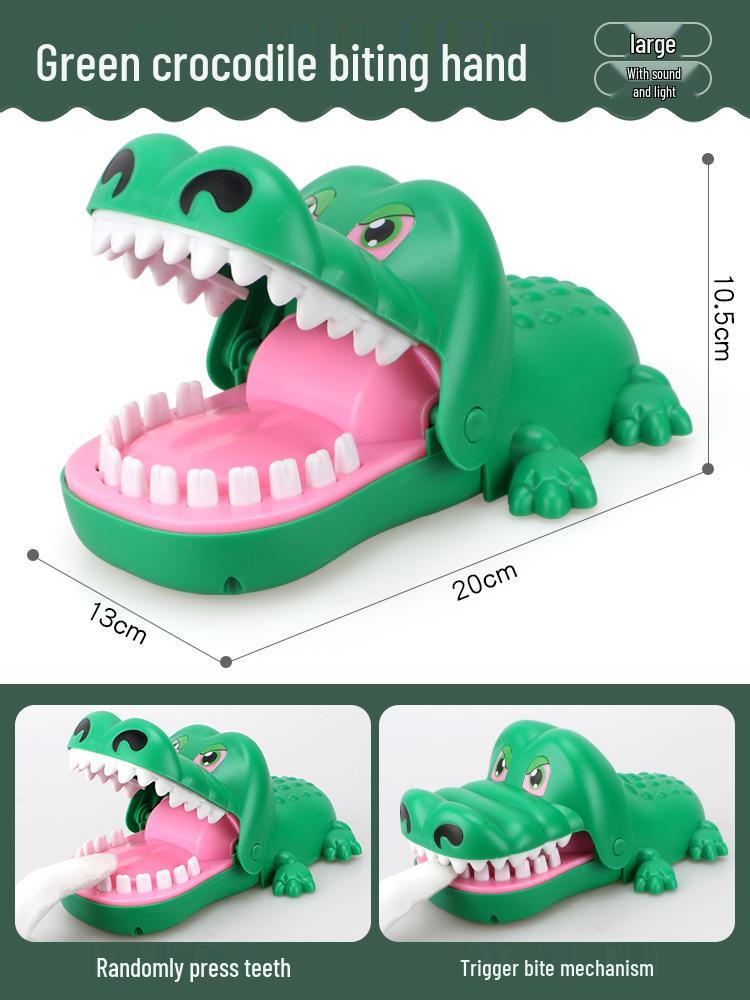 Dinosaurier Krokodil Handbeißspielzeug: Großes lustiges Streichspiel für Kinder