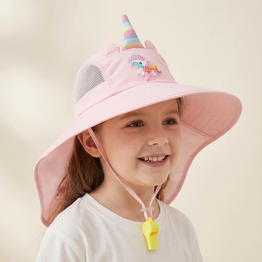 2026 My Little Pony Unicorn Kids' Wide-Brim Sun Hat - Summer Sun Protection for Girls