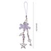 Moda Laço Borboleta Pingente Cordões para Celular Lanyard Chaveiro de Bolso Alça Amuleto Mochila Decoração Chave de Carro Corrente