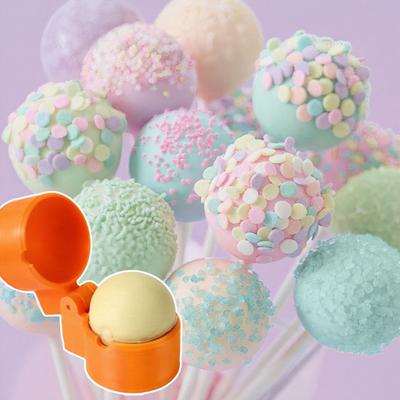 Circle Cake Pop Mold Set Round Ball Baking Mold Cake Blast Molding Machine for Uniform Cake Pops Cookies Clay Easy Press Cake Decorating Accessory
