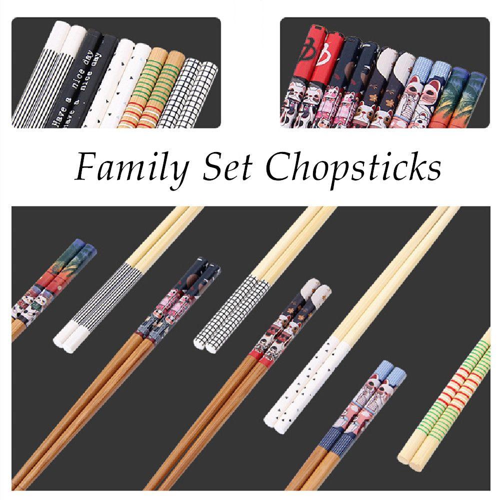 Public Chopsticks Tableware Non-slip Family Suit Wooden Bamboo Chopsticks Chopsticks Mildew Proof