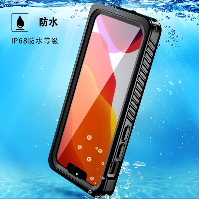 Waterproof Phone Case IPhone 13 Mini Outdoor Swimming Shockproof TPU Cover Transparent Black