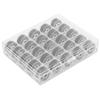 25Pcs Bobbin Set Black with Threads Case Boxed Pre‑Wound Bobbins Sewing Accessories