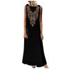 Women Boho Summer  Sleeveless Sling Printed Casual  Loose Long Dress