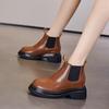 Leather Martin Boots, Women's Trend, the Same Thick-soled Heightening Foot Cigarette Boots, Autumn and Winter Breathable and Comfortable Chelsea Boots