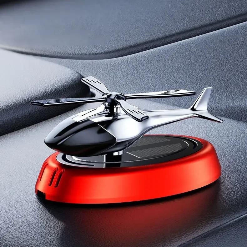 Samolot na energię słoneczną Zabawka Samolot obrotowy Ozdoby Samochodowe Helikopter Aromaterapia Akcesoria do wnętrza Ozdoba na biurko